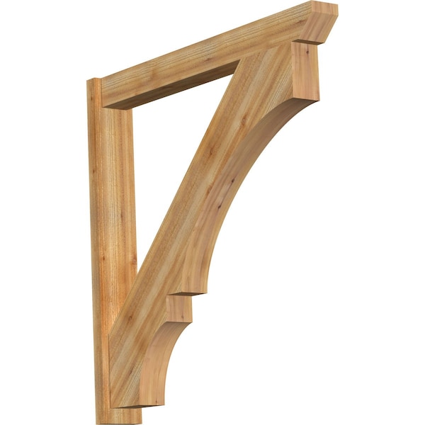 Ekena Millwork Balboa Slat Rough Sawn Outlooker, Western Red Cedar, 6"W x 46"D x 46"H OUT06X46X46BOA06RWR - main